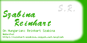 szabina reinhart business card